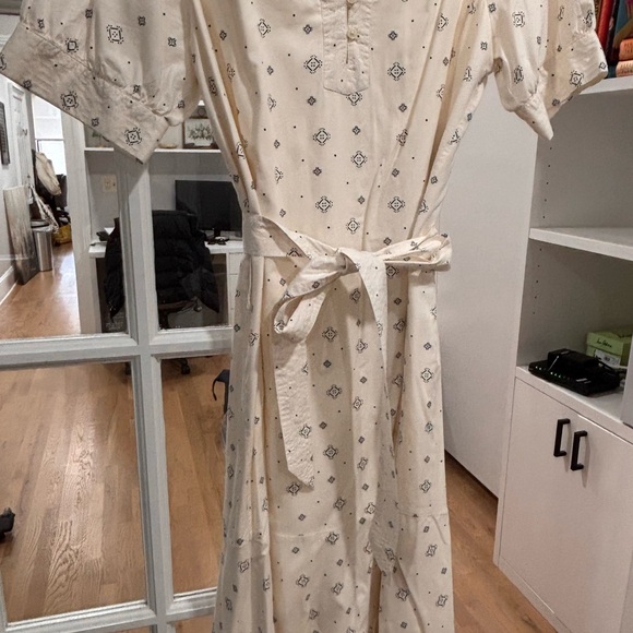 LOFT Ivory Button-Up Dress - Picture 4 of 5